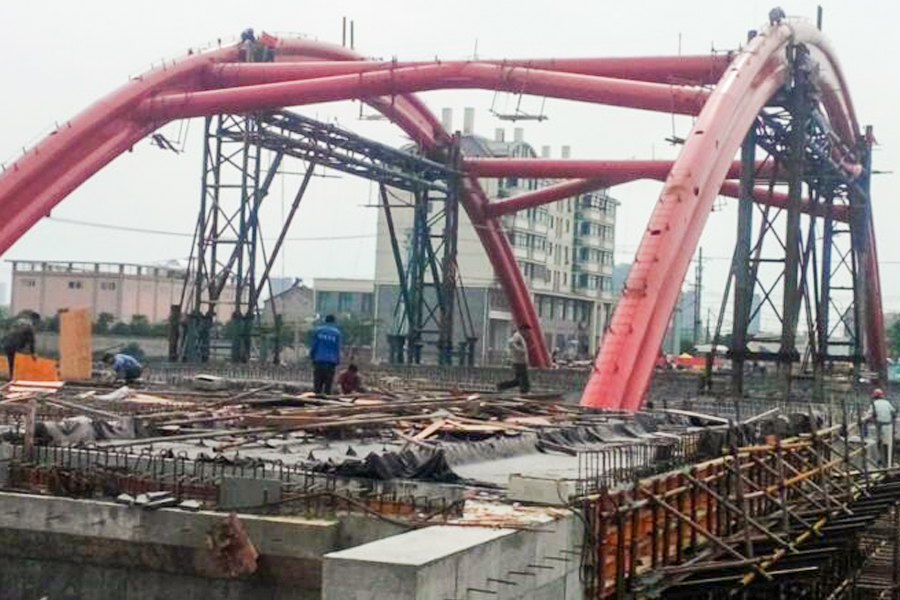 Tashan Road Bridge átkelés a Xinlai folyón, Laian megye, Anhui tartomány